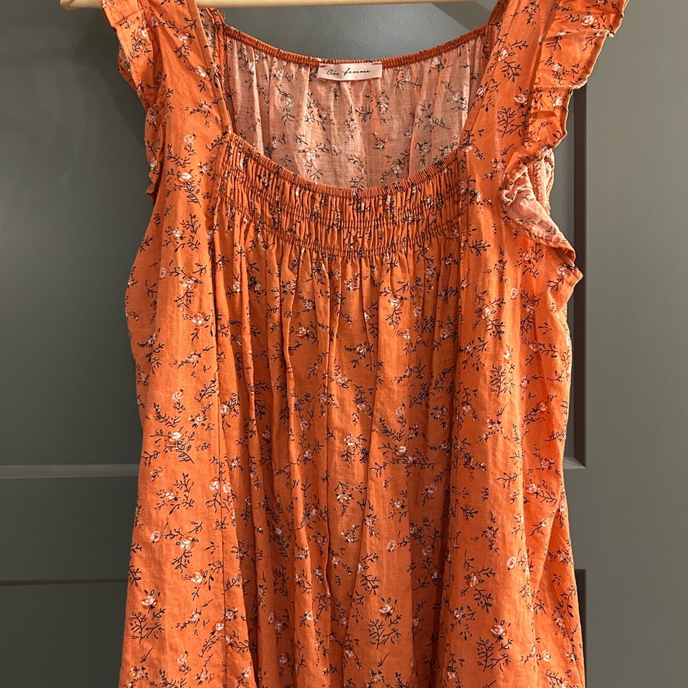 Universal Thread Orange Floral Blouse
